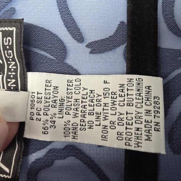 Alex Evenings Jacket Womens 3X Blue Black Floral Sheer Open Front Plus Size - Picture 6 of 10